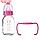 Бутылочка в силиконовом чехле, с ручками, стекло, 120 мл., цвет розовый, фото 6