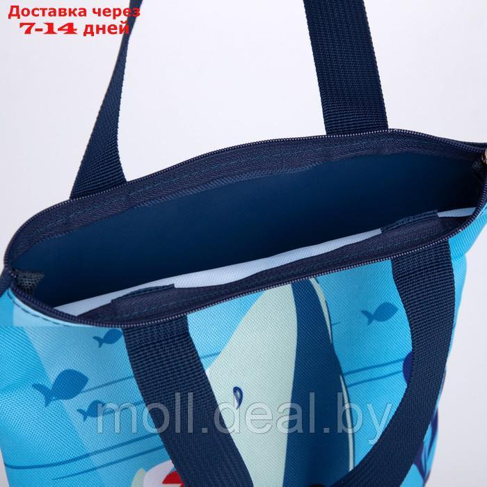Детский сумка-шопер с допиками "Акула" на молнии, 32*23см - фото 7 - id-p201245413