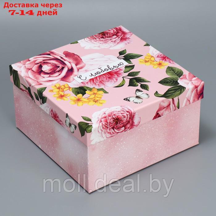 Набор подарочных коробок 6 в 1 "Цветы", 10.2 х 10.2 х 6 - 20 х 20 х 11 см - фото 6 - id-p201246499