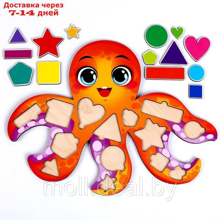 Развивающая игрушка "Учим формы и цвета с осьминогом" - фото 4 - id-p201245715