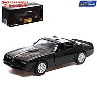 Машина металлическая PONTIAC FIREBIRD, 1:32, открываются двери, инерция, цвет чёрный