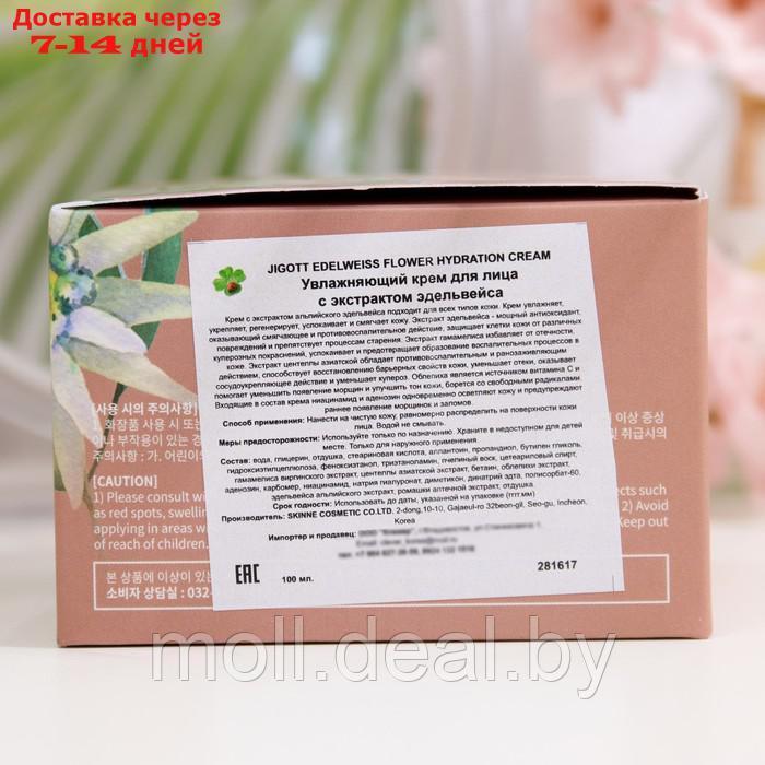 Крем для лица Jigott c экстрактом эдельвейса Edelweiss Flower Hydration Cream, 100 мл - фото 3 - id-p201245891