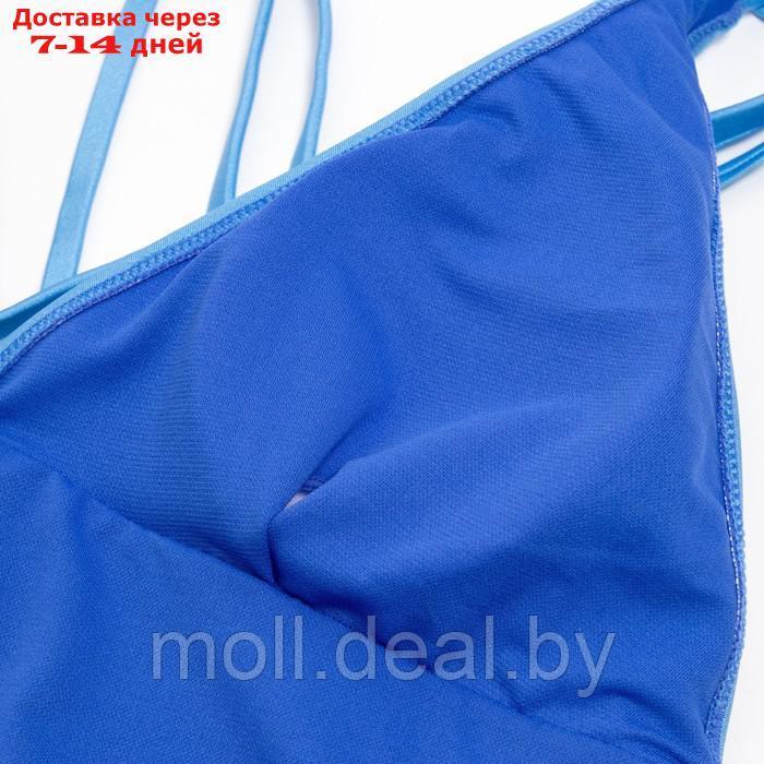 Купальник женский слитный с открытой спиной MINAKU цвет голубой, размер 42 - фото 7 - id-p201245958