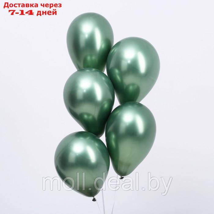 Шар латексный 12 , хром, набор 100 шт, цвет натуральный зеленый - фото 1 - id-p201245029