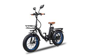 Электровелосипед MINAKO F11 Чёрный с синими колёсами