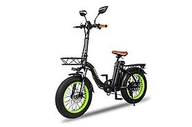 Электровелосипед MINAKO F11 Чёрный с салатовыми колёсами