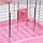 Клетка для грызунов с колёсами и выдвижным поддоном, 49 х 33 х 37 см, розовая, фото 4
