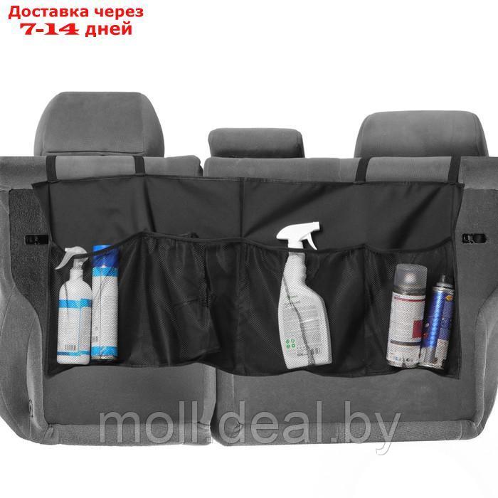 Органайзер на спинку заднего сидения в багажник, 95 х 40 см, оксфорд, черный - фото 1 - id-p201245311