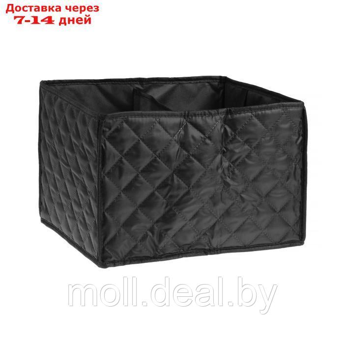 Органайзер в багажник, складной, стеганый, оксфорд, 38х3 х25 см, черный - фото 2 - id-p201245312