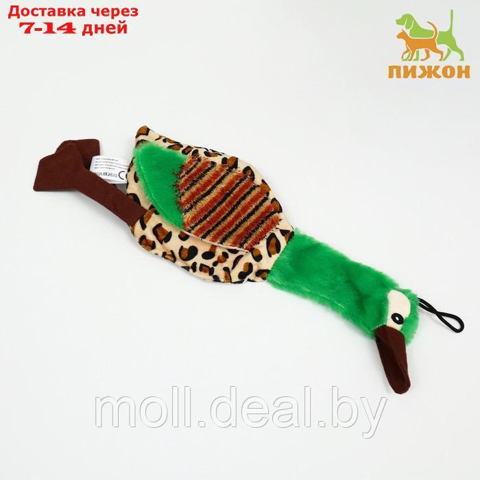 Игрушка текстильная "Утка", 30 х 9 см, зелёная - фото 1 - id-p201246361