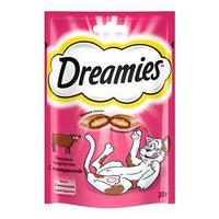 Лакомство Dreamies для взрослых кошек с говядиной, 30гр