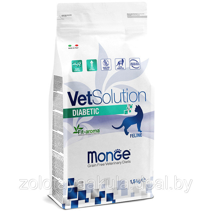 Корм Monge Vetsolution Cat DIABETIC 0,4кг Вет. диета для кошек с сахарным диабетом - фото 1 - id-p201279615