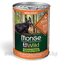 400гр Monge Dog BW GF MINI Adult Duck/Pumpkin Консерв. корм для мини-собак с уткой, тыквой