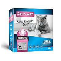 Наполнитель комкующийся Cats Way Box Babypowder для котов с ароматом детской пудры 6 л