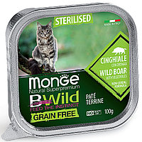 100гр Monge Cat BW Sterilised Boar/veg. Консерв. корм для котов, паштет с кабаном и овощами