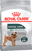 Корм ROYAL CANIN Mini Dental 1кг для взрослых собак мелких пород с повышенной чувствительностью зубов