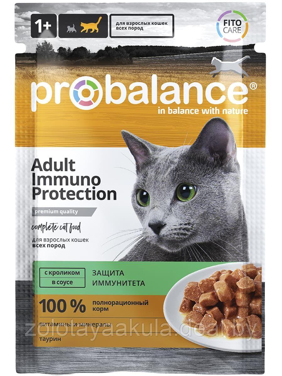 85гр Корм ProBalance Immuno для кошек с Кроликом в соусе - фото 1 - id-p201279946