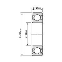 Подшипник, 6214 ZZ C3, ORS