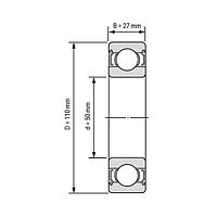 Подшипник, 6310 ZZ, ORS