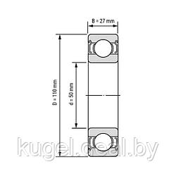 Подшипник, 6310 ZZ, ORS