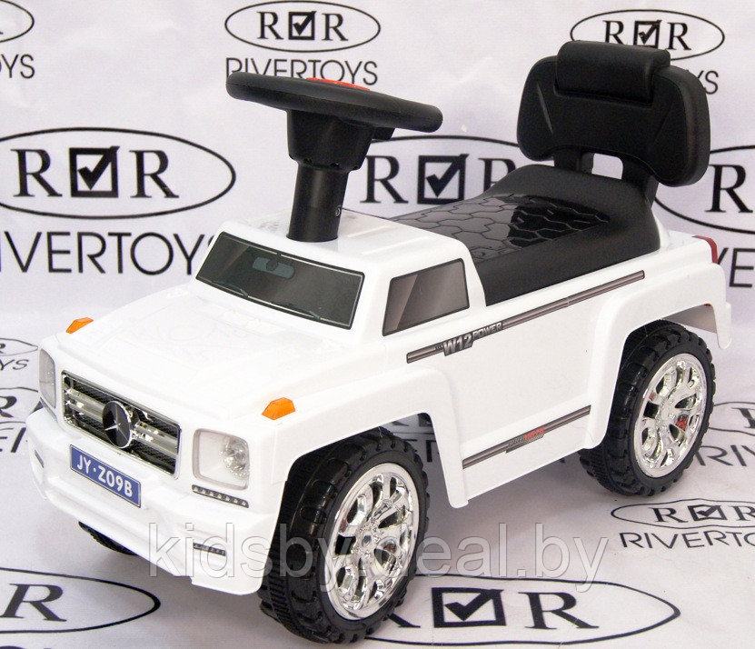 Детская машинка-каталка толокар RiverToys Mercedes-Benz JYZ-09B (белый) - фото 4 - id-p201283631