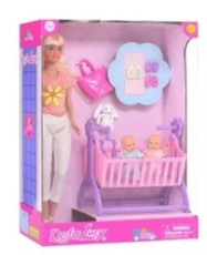 Детская кукла с аксессуарами 8359 для девочки, два малыша, кроватка, игрушки - фото 2 - id-p201285609