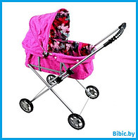 Детская коляска для кукол Melogo с люлькой 9308-6 для девочки