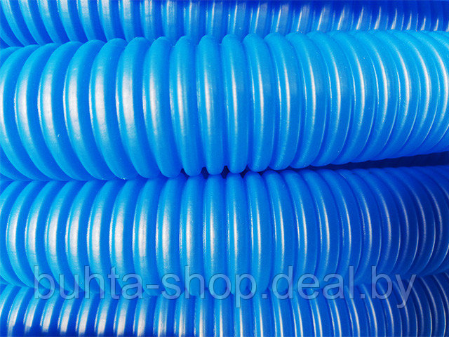 Трубка защитная гофрированная 43мм бухта 50м синяя (для 32 трубы) AVE, 800-001 (50) - фото 1 - id-p177465063