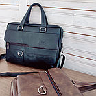 Стильная сумка - портфель для документов Jeep Buluo n.8012 Темно-коричневая, фото 9