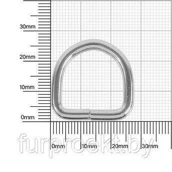 Полукольцо 20х19мм (3,7мм) никель роллинг