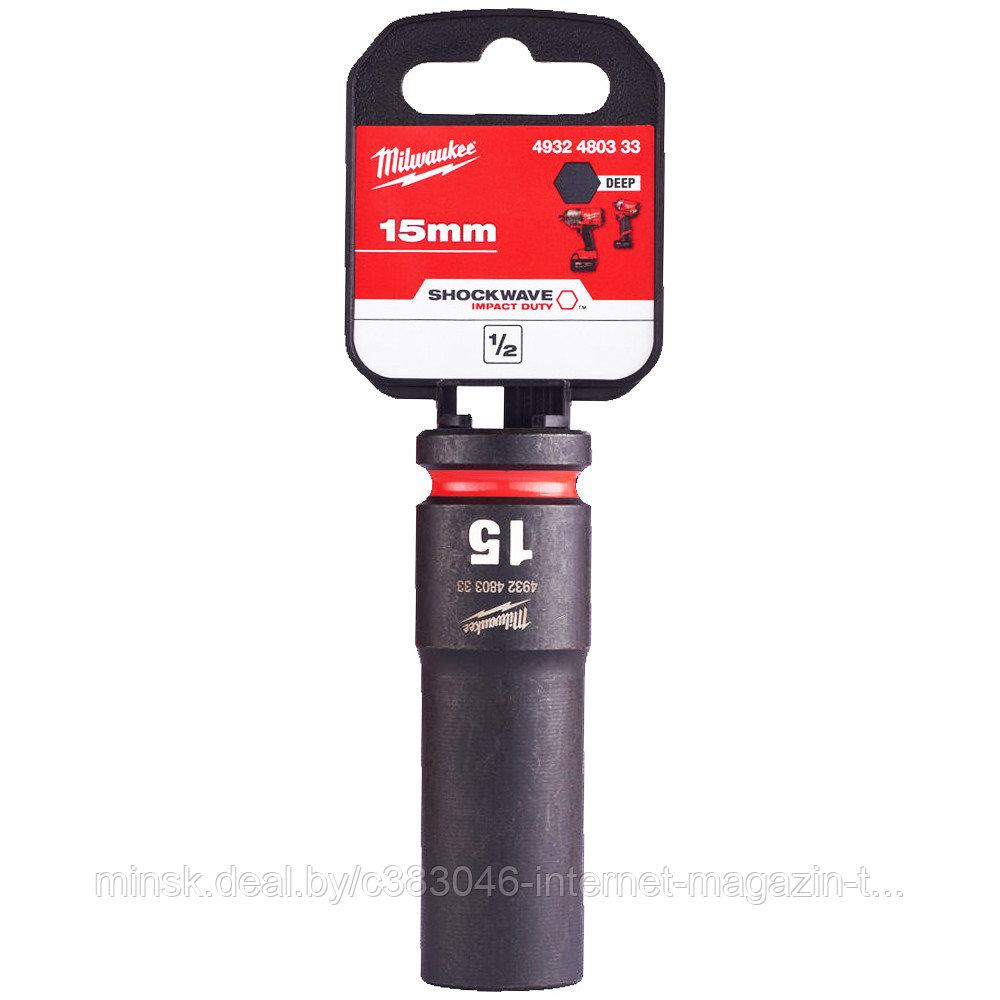 Ударная торцовая головка 15 мм (1/2") Shockwave Impact Duty Milwaukee (4932480333) - фото 1 - id-p201289450