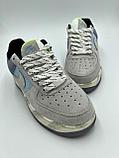 Кроссовки женские Nike Force серо-голубые / весенние / осенние / подростковые, фото 3