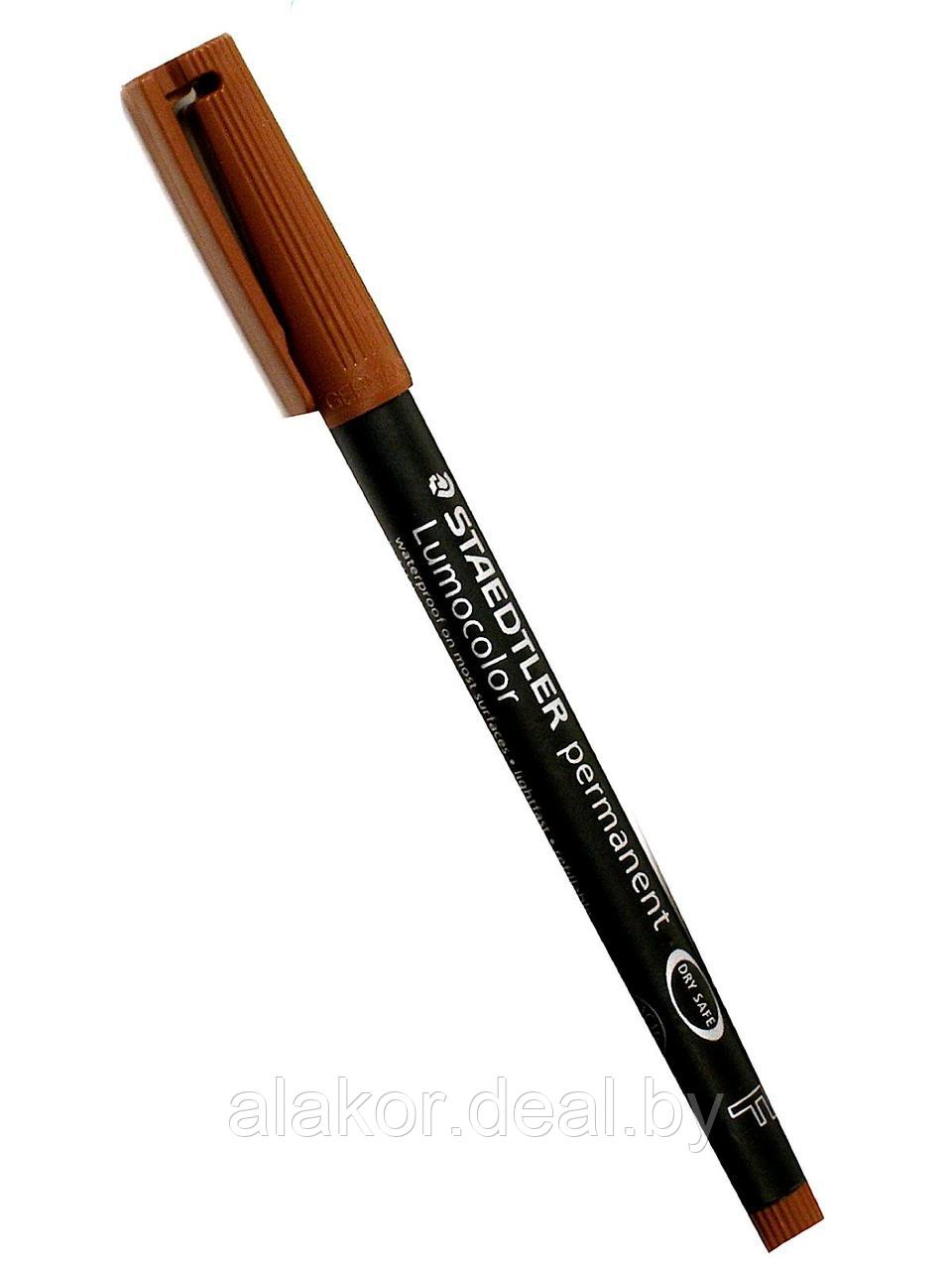 Маркер перманентный STAEDTLER Lumocolor 318, F, коричневый, 0.6мм - фото 2 - id-p201292473