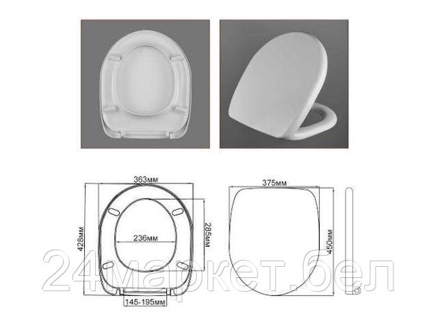 АВН Беларусь Сиденье для унитаза с крышкой "AVN SD 10u ", АВН, фото 2