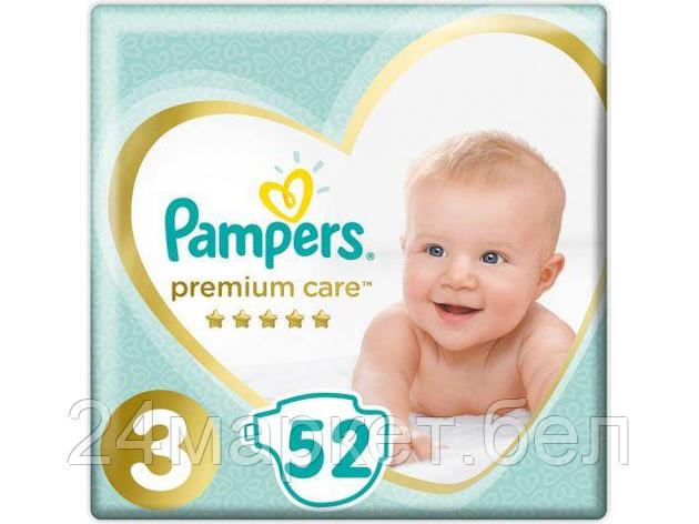 Подгузники детск. однораз. Premium Care Midi (6-10 кг) 52 шт. Pampers, фото 2