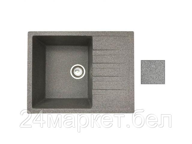Мойка кухонная из искусственного камня BEST серый 640х500 mm, AV Engineering - фото 1 - id-p201291087