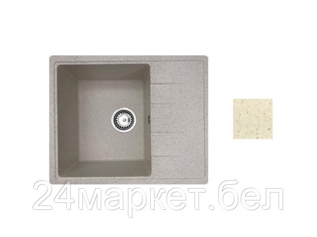 Мойка кухонная из искусственного камня PLATINUM песочный 570х465 mm, AV Engineering