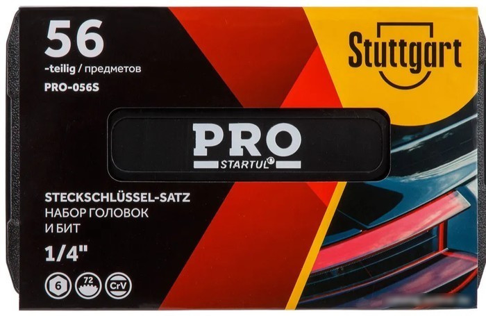 Набор трещотка с головками и битами PRO Startul Stuttgart PRO-056S (56 предметов) - фото 2 - id-p201297076