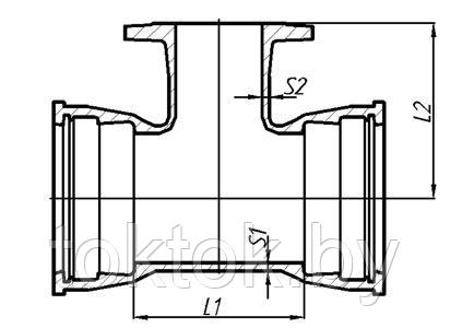Тройник чугунный раструб-фланец ТРФ - фото 2 - id-p201297319