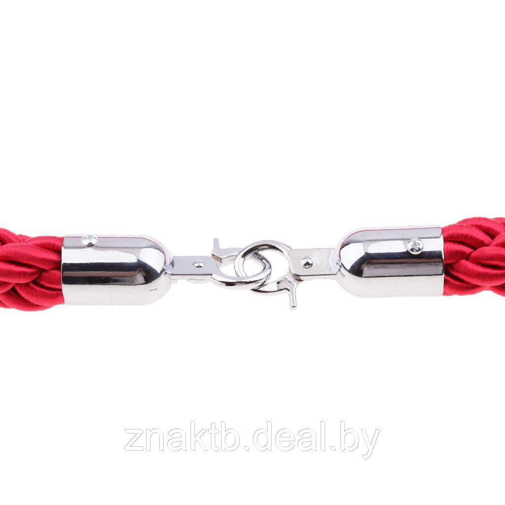 Канат плетеный красный с серебристым карабином - фото 2 - id-p201298307