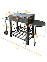 Мангал большой для шашлыка с крышкой для дачи Brazier 101, 5мм, фото 2