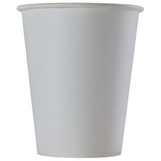 Стакан бумажный одноразовый 250 мл (однослойный) белый (для холодных напитков) - фото 1 - id-p201301120