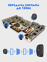 Беспроводной водонепроницаемый дверной звонок (1 кнопка, 1 звонок) Kerui Multifunctional Wireless Doorbell, фото 2