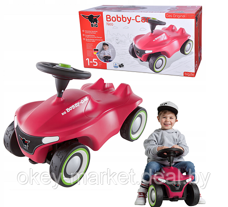 Каталка Толокар Бибикар Big Bobby Car Neo Pink (56242), фото 3