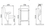 Кресло для  залов трансформеров ,стадионов, конференцзалов   DL8000», фото 2