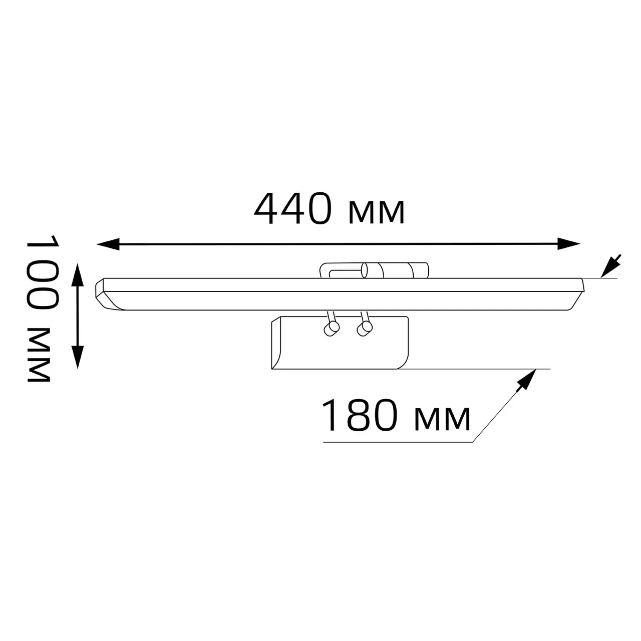 Настенный светодиодный светильник Gauss Medea BR022 7W 460lm 440mm - фото 4 - id-p201312841