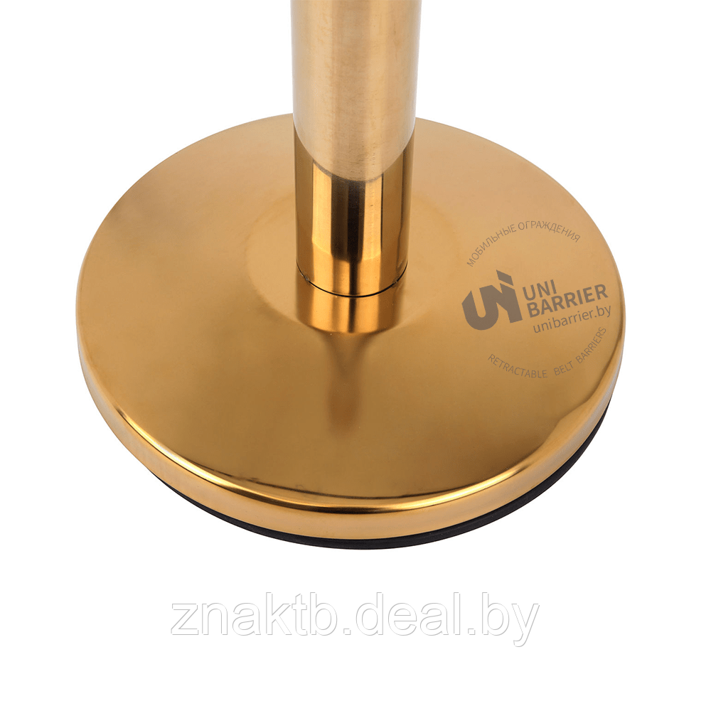 Стойка ограждения с канатом UniRope-100 золотистая с верхушкой шар - фото 2 - id-p201312865