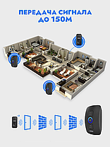 Беспроводной водонепроницаемый дверной звонок (1 звонок, 2 кнопки) Kerui Multifunctional Wireless Doorbell, фото 3