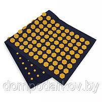 Ипликатор-коврик, спанбонд, 160 модулей, 28 × 64 см, цвет тёмно синий/жёлтый, фото 5
