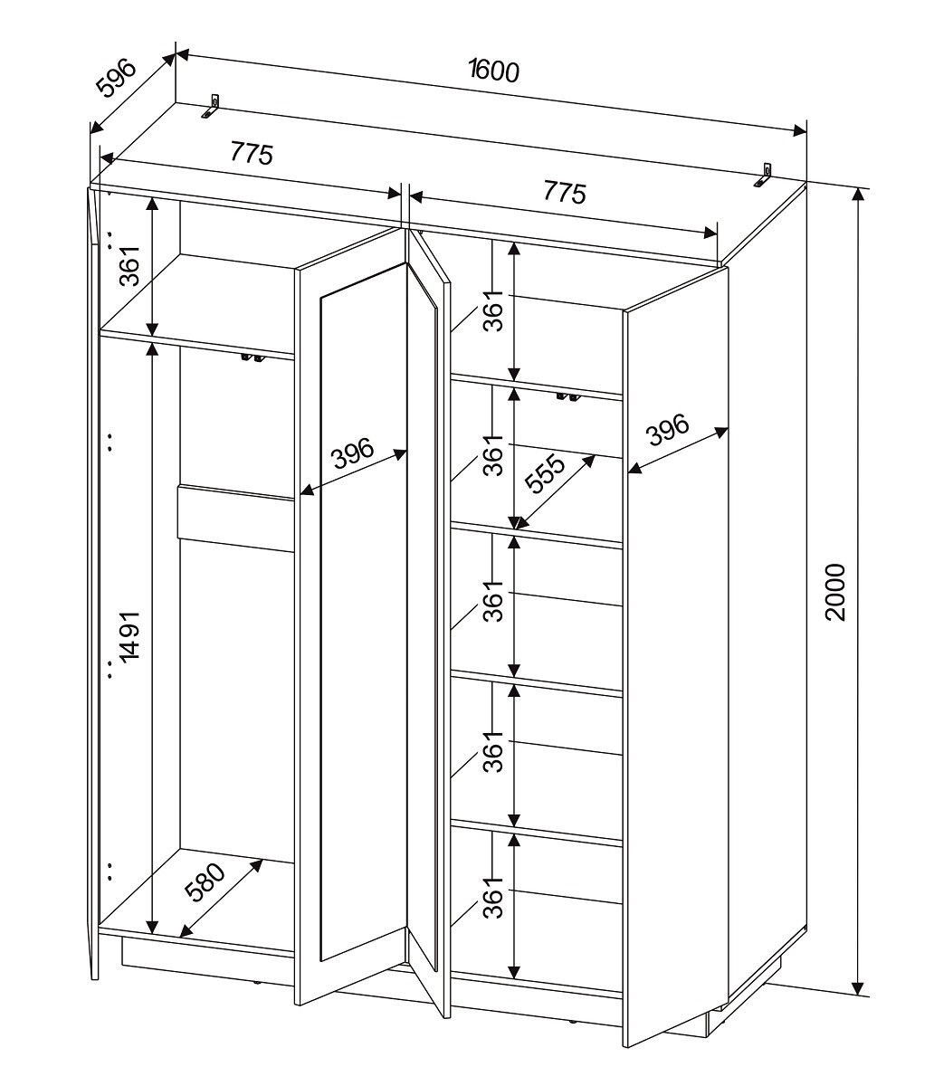 Шкаф Quartz QZ-ШК3 - фото 4 - id-p201371301